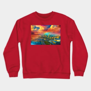 City Scape-big Crewneck Sweatshirt